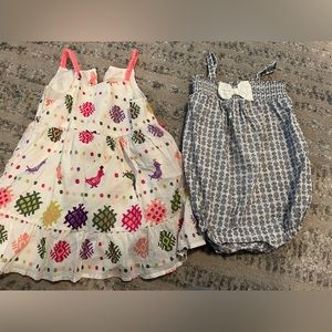 Girls dress and romper